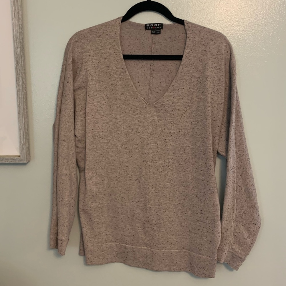 POOF V NECK SWEATER SZ MED